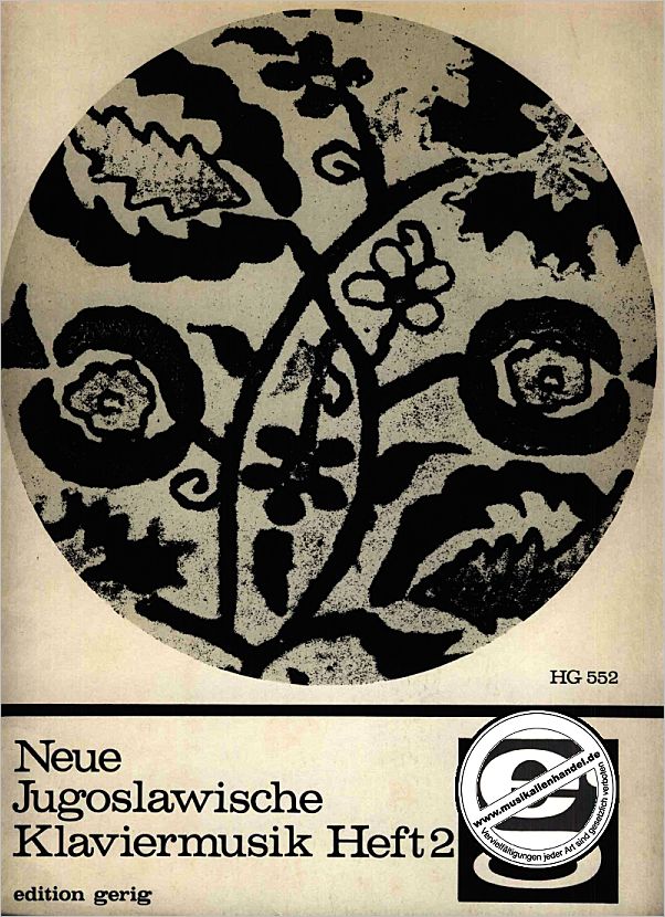 Titelbild für EBBG 552 - NEUE JUGOSLAWISCHE KLAVIERMUSIK