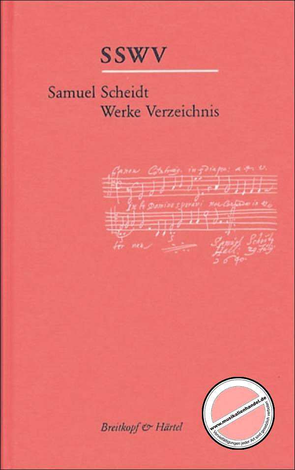 Titelbild für EBBV 332 - SAMUEL SCHEIDT WERKEVERZEICHNIS (SSWV)