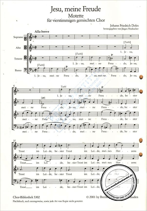 Titelbild für EBCHB 5302 - JESU MEINE FREUDE