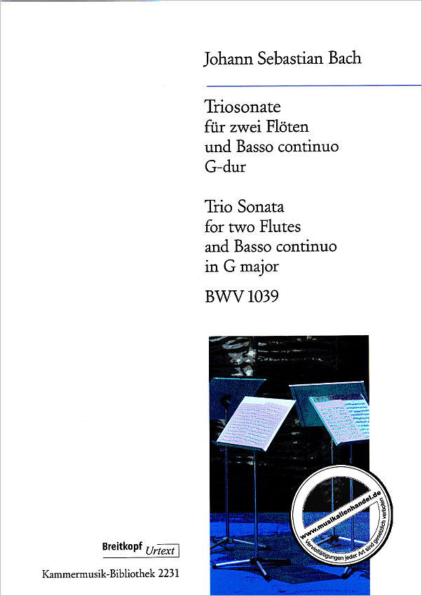 Titelbild für EBKM 2231 - TRIOSONATE G-DUR BWV 1039