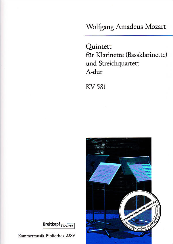 Titelbild für EBKM 2289 - QUINTETT A-DUR KV 581