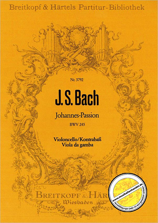 Titelbild für EBOB 3792-VC - JOHANNES PASSION BWV 245