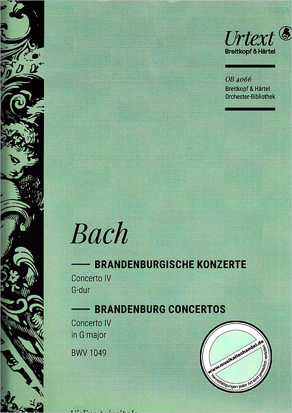 Titelbild für EBOB 4066-VLS - BRANDENBURGISCHES KONZERT 4 G-DUR BWV 1049