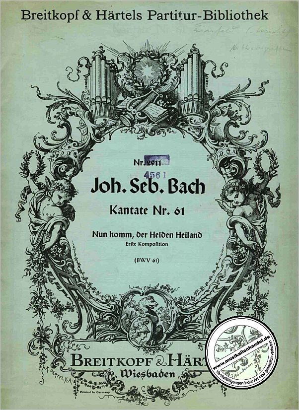 Titelbild für EBPB 4561 - KANTATE 61 NUN KOMM DER HEIDEN HEILAND BWV 61