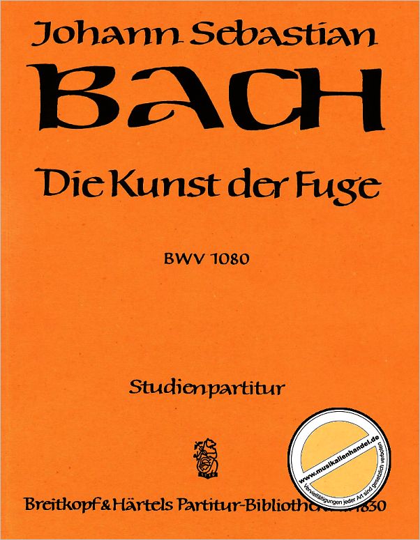 Titelbild für EBPB 4830 - KUNST DER FUGE BWV 1080