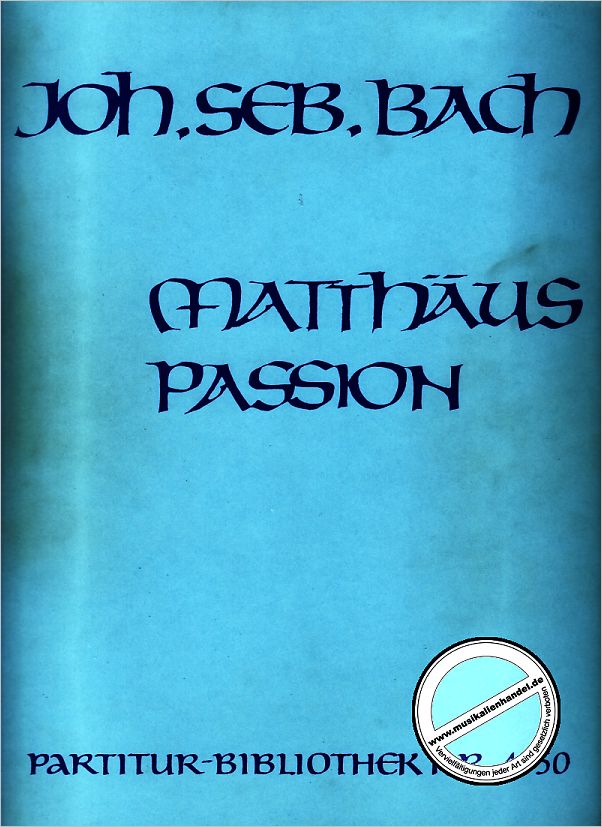 Titelbild für EBPB 4950 - MATTHAEUS PASSION BWV 244