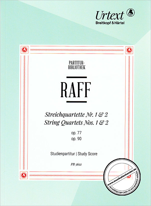 Titelbild für EBPB 5622-07 - Streichquartett 1 d-moll op 77 | Streichquartett 2 A-Dur op 90