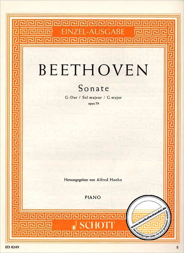 Titelbild für ED 0249 - SONATE 25 G-DUR OP 79 (SONATINE)