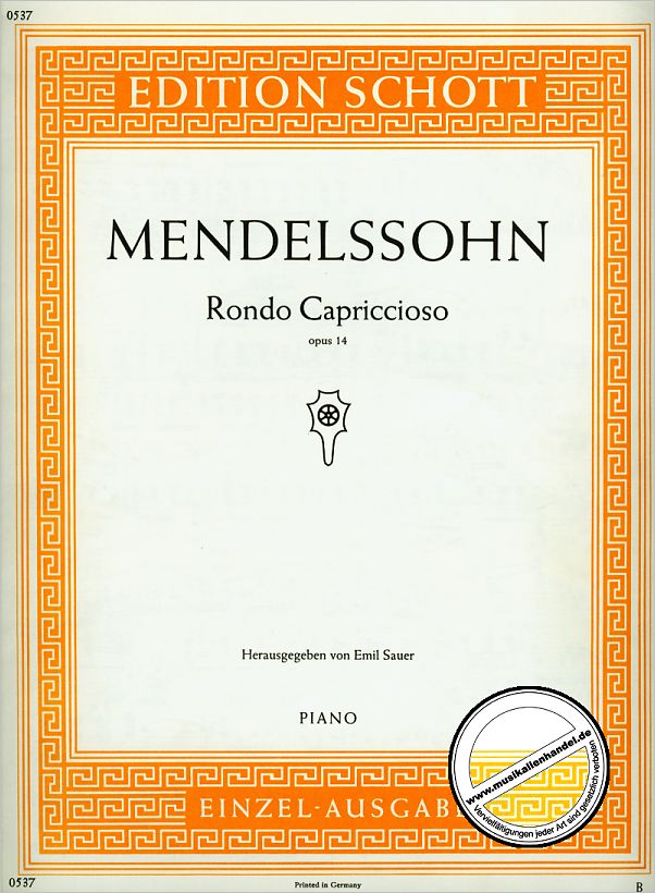 Titelbild für ED 0537 - RONDO CAPRICCIOSO OP 14