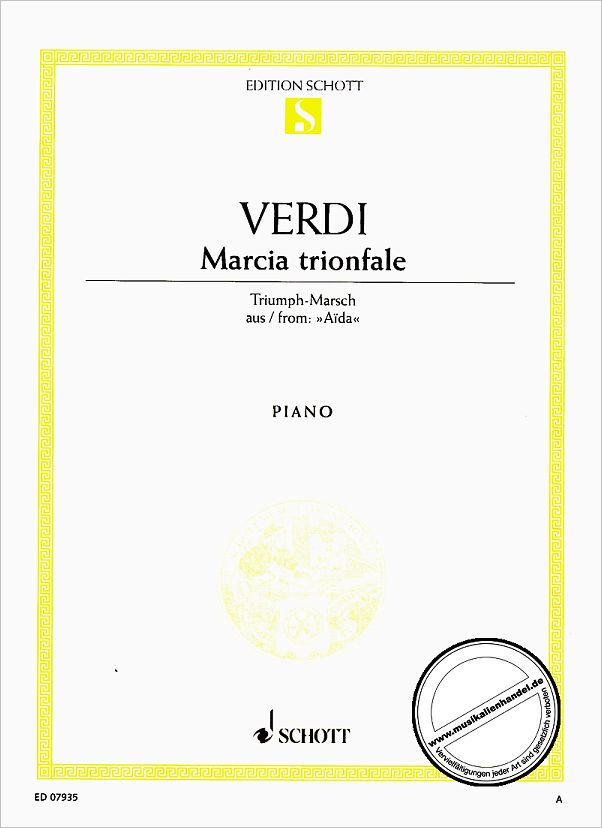 Titelbild für ED 07935 - TRIUMPHMARSCH (AIDA)