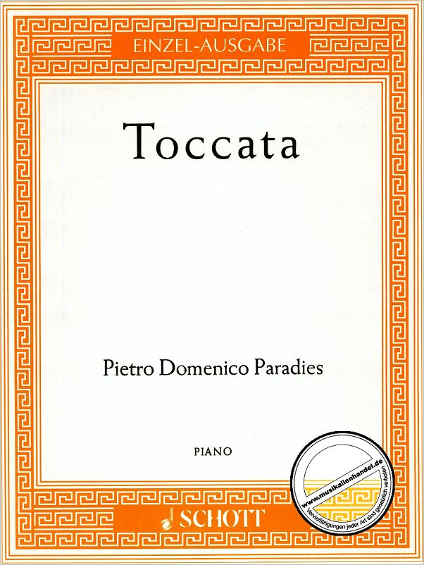 Titelbild für ED 0908 - TOCCATA A-DUR
