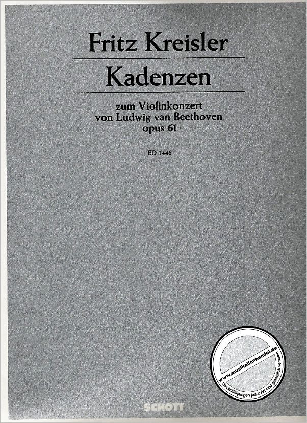 Titelbild für ED 1446 - KADENZEN ZU BEETHOVEN KONZERT V