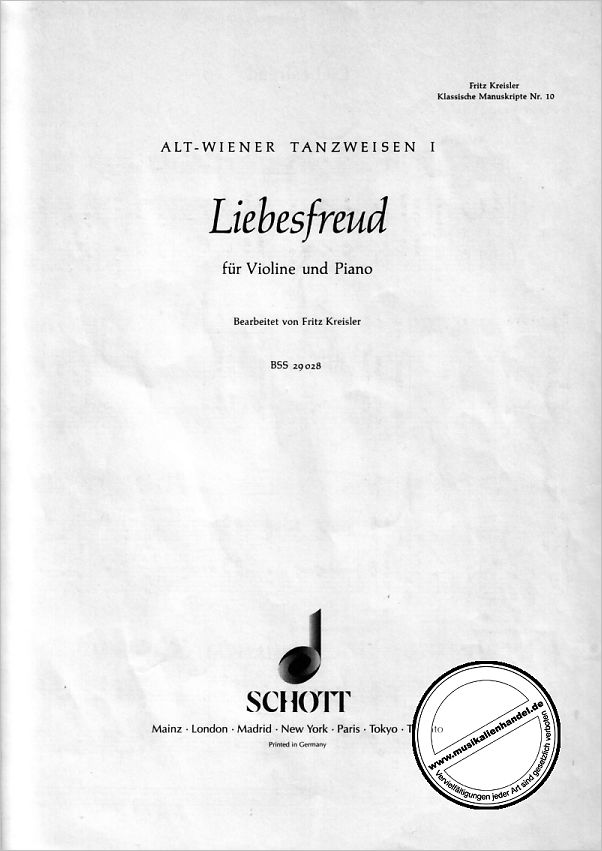 Titelbild für ED 1757 - LIEBESFREUD