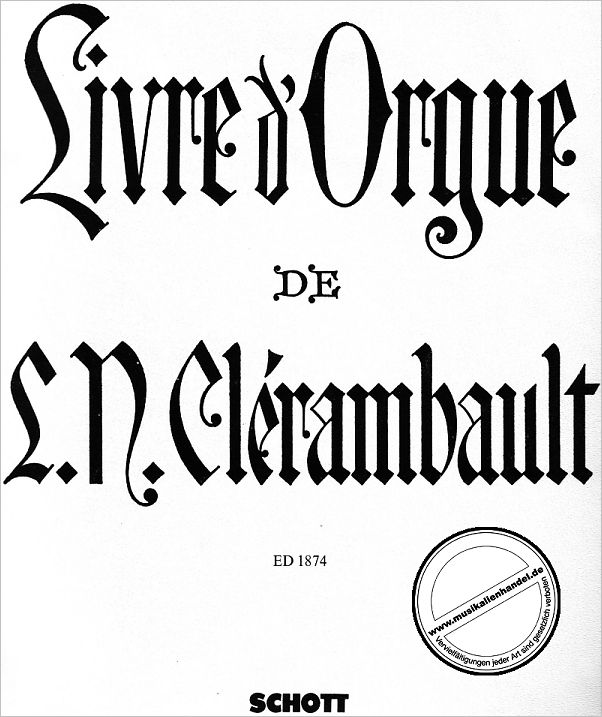 Titelbild für ED 1874 - LIVRE D'ORGUE