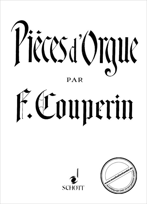 Titelbild für ED 1878 - PIECES D'ORGUE