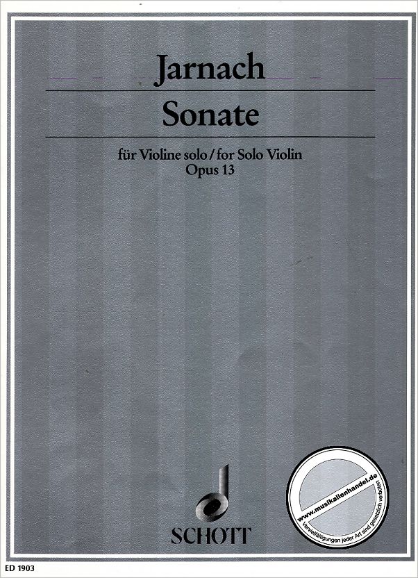 Titelbild für ED 1903 - SONATE OP 13