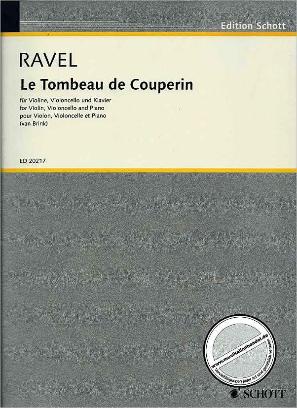 Titelbild für ED 20217 - LE TOMBEAU DE COUPERIN