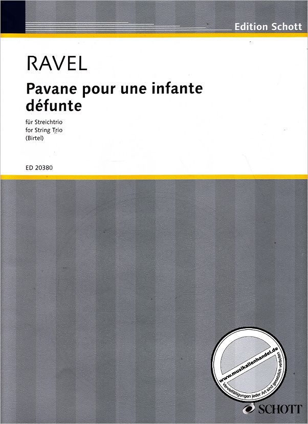 Titelbild für ED 20380 - PAVANE POUR UNE INFANTE DEFUNTE