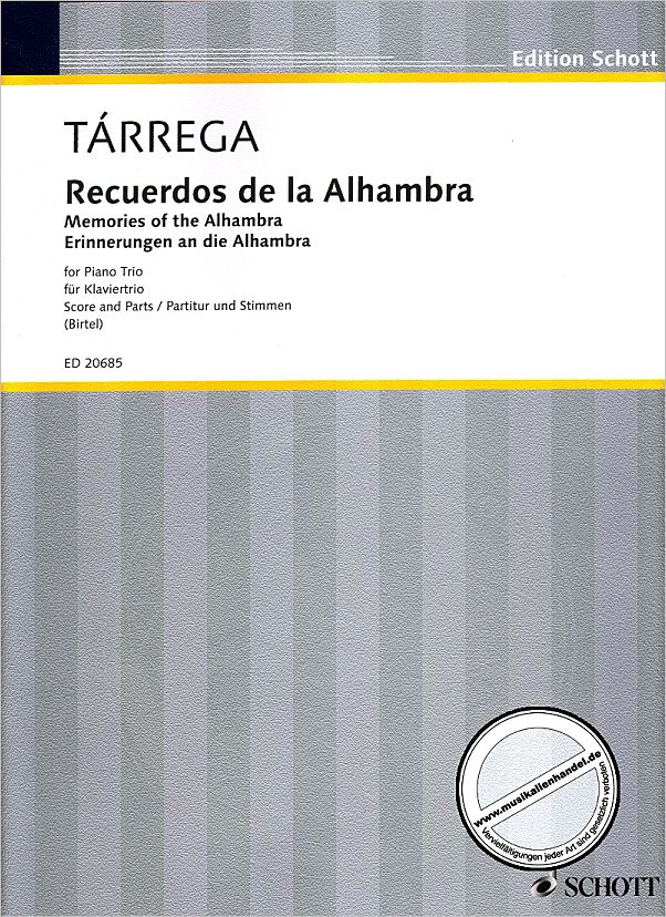 Titelbild für ED 20685 - RECUERDOS DE LA ALHAMBRA