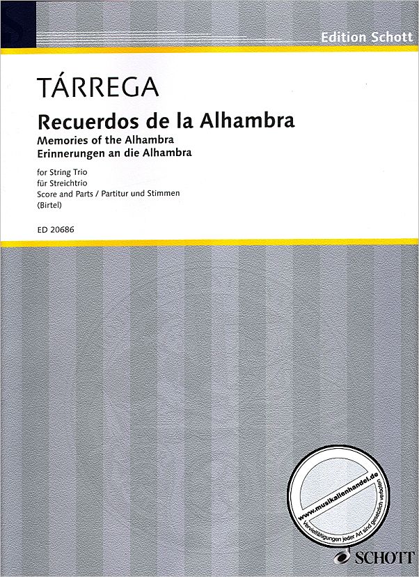 Titelbild für ED 20686 - RECUERDOS DE LA ALHAMBRA