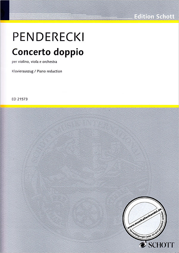 Titelbild für ED 21573 - CONCERTO DOPPIO
