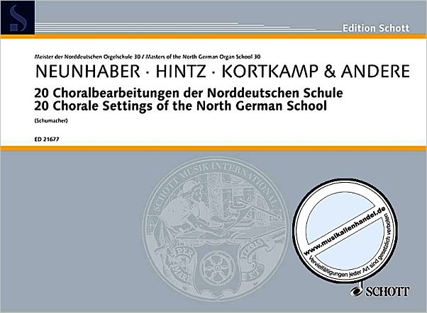 Titelbild für ED 21677 - 20 CHORALBEARBEITUNGEN DER NORDDEUTSCHEN SCHULE