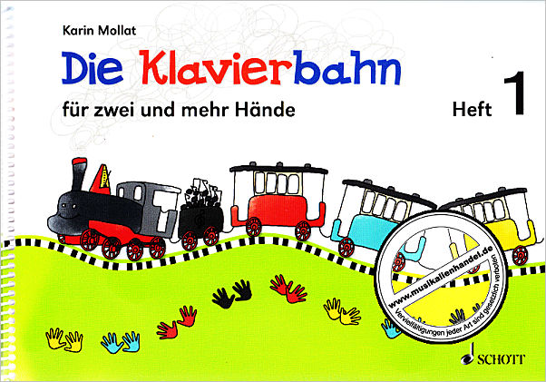 Titelbild für ED 21801 - DIE KLAVIERBAHN FUER ZWEI UND MEHR HAENDE 1