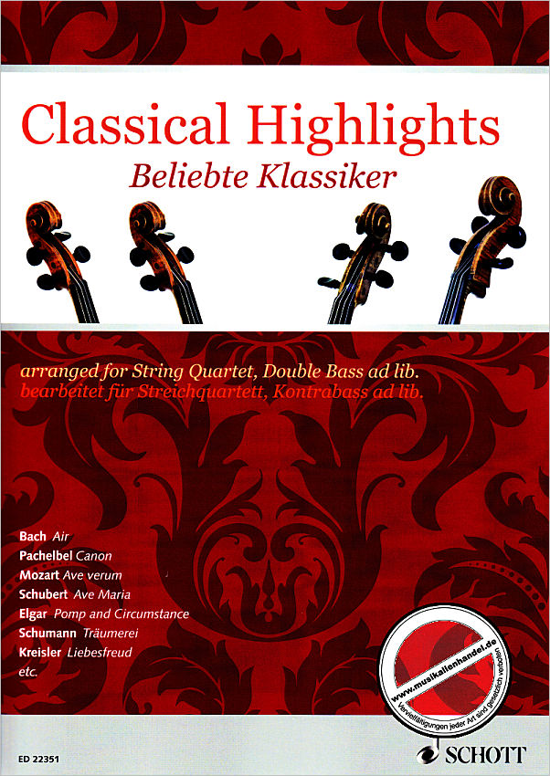 Titelbild für ED 22351 - CLASSICAL HIGHLIGHTS