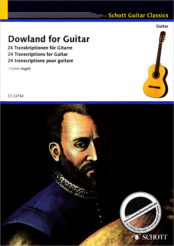 Titelbild für ED 22743 - DOWLAND FOR GUITAR