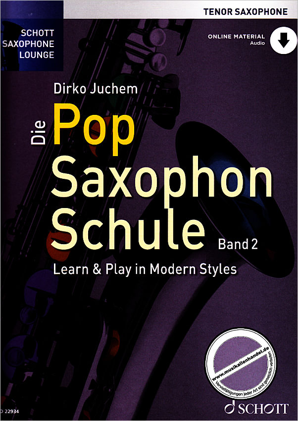 Titelbild für ED 22934 - Die Pop Saxophon Schule 2