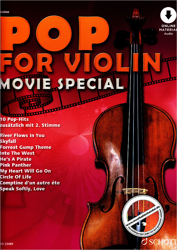 Titelbild für ED 23489 - Pop for Violin - Movie special