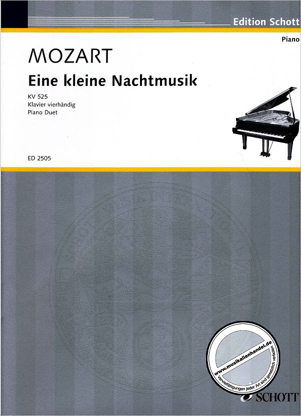 Titelbild für ED 2505 - EINE KLEINE NACHTMUSIK G-DUR KV 525