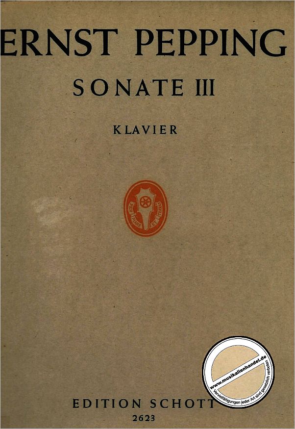 Titelbild für ED 2623 - SONATE 3