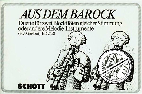 Titelbild für ED 2658 - AUS DEM BAROCK