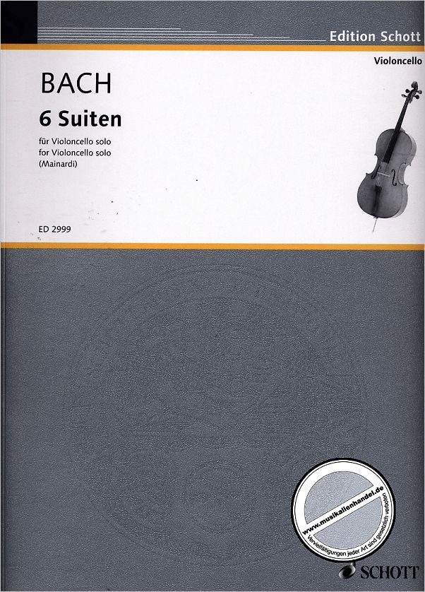 Titelbild für ED 2999 - 6 SUITEN BWV 1007-1012 (VC)
