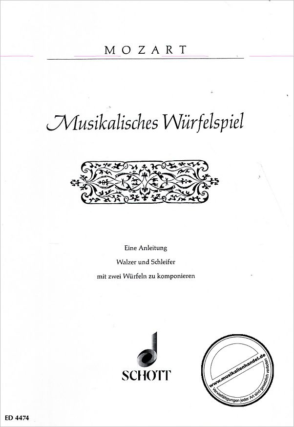 Titelbild für ED 4474 - MUSIKALISCHES WUERFELSPIEL