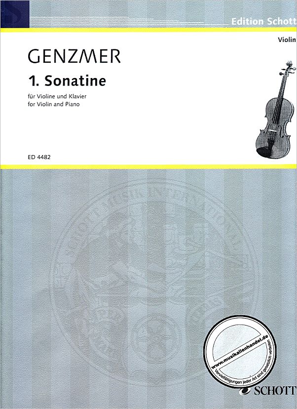 Titelbild für ED 4482 - SONATINE (1953)