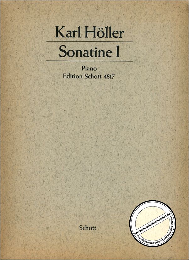 Titelbild für ED 4817 - SONATINE OP 58/1