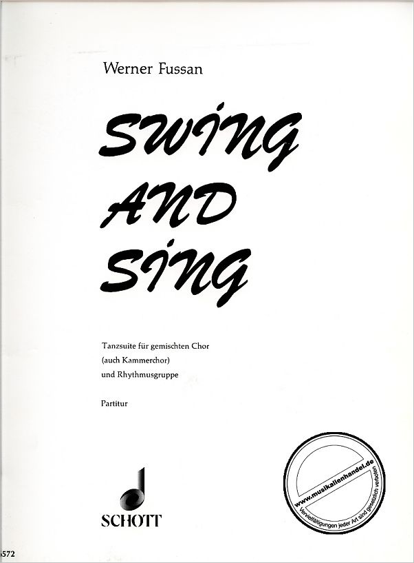 Titelbild für ED 6572 - SWING + SING (1972)