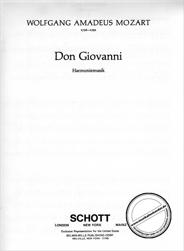 Titelbild für ED 6621 - HARMONIEMUSIK (DON GIOVANNI KV 527)