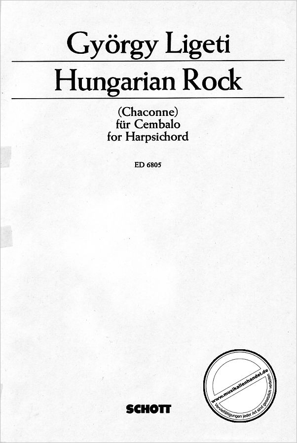 Titelbild für ED 6805 - HUNGARIAN ROCK