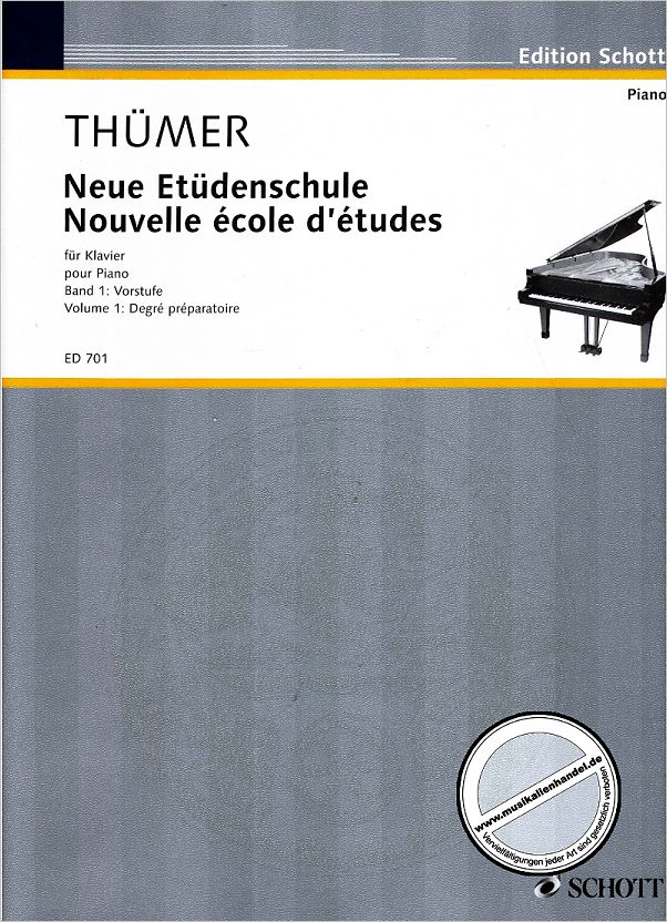 Titelbild für ED 701 - NEUE ETUEDENSCHULE 1 - VORSTUFE