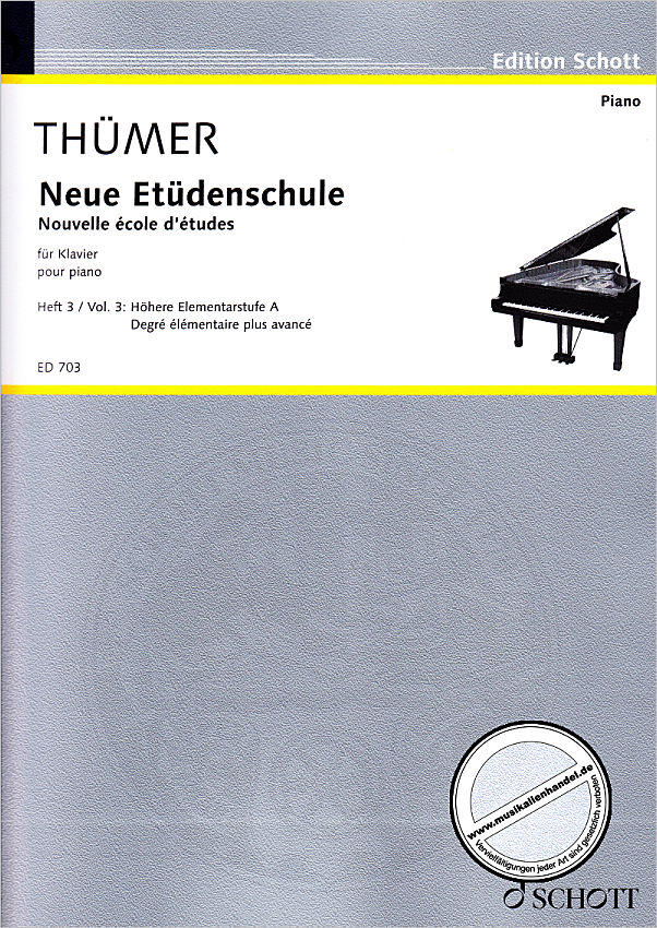 Titelbild für ED 703 - NEUE ETUEDENSCHULE 3 - ELEMENTARSTUFE A