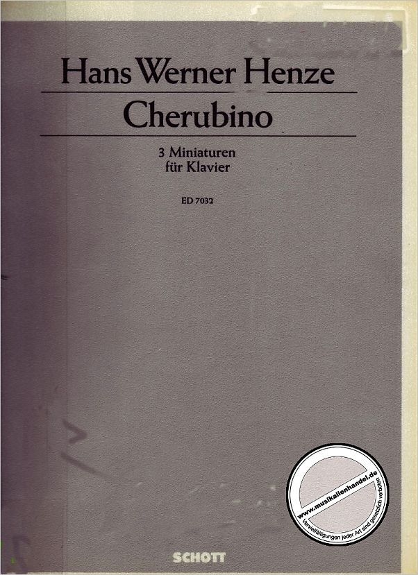 Titelbild für ED 7032 - CHERUBINO - 3 MINIATUREN