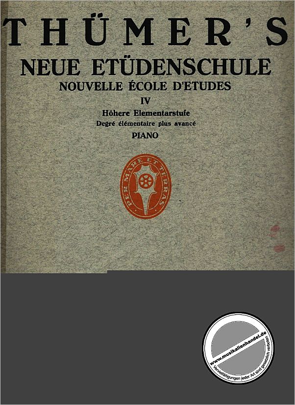 Titelbild für ED 704 - NEUE ETUEDENSCHULE 4 - ELEMENTARSTUFE B
