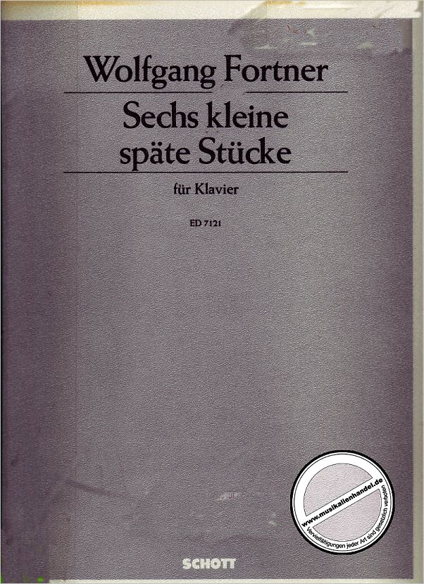 Titelbild für ED 7121 - KLEINE SPAETE STUECKE (1982)