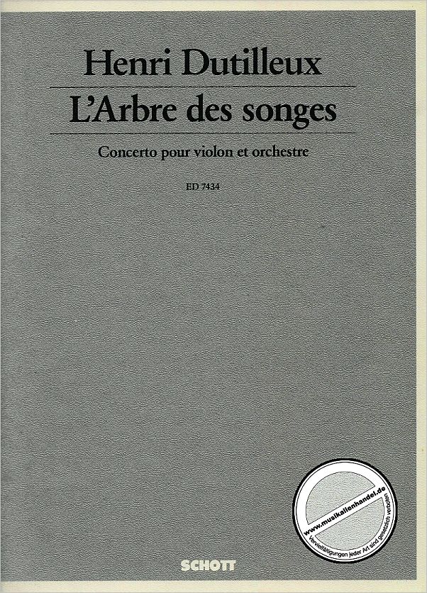 Titelbild für ED 7434 - L'ARBRE DES SONGES