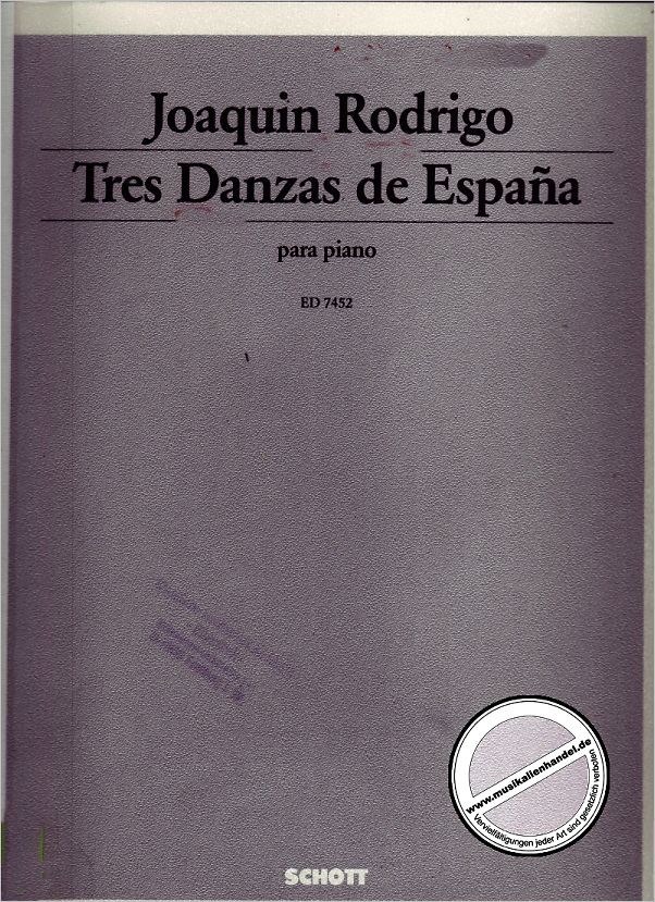 Titelbild für ED 7452 - 3 DANZAS DE ESPANA