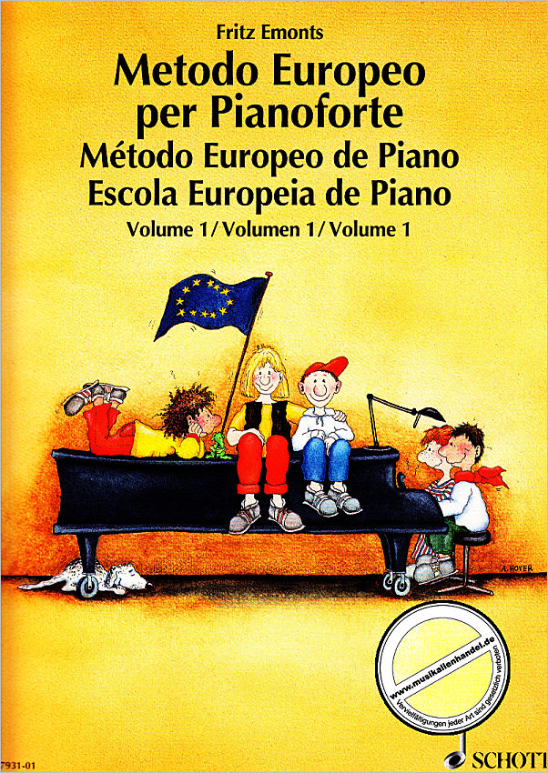 Titelbild für ED 7931-01 - METODO EUROPEO PER PIANOFORTE 1 / spanisch/Italienisch/Portugiesisch!!