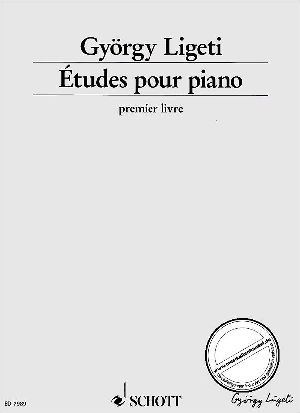 Titelbild für ED 7989 - ETUDES POUR PIANO 1